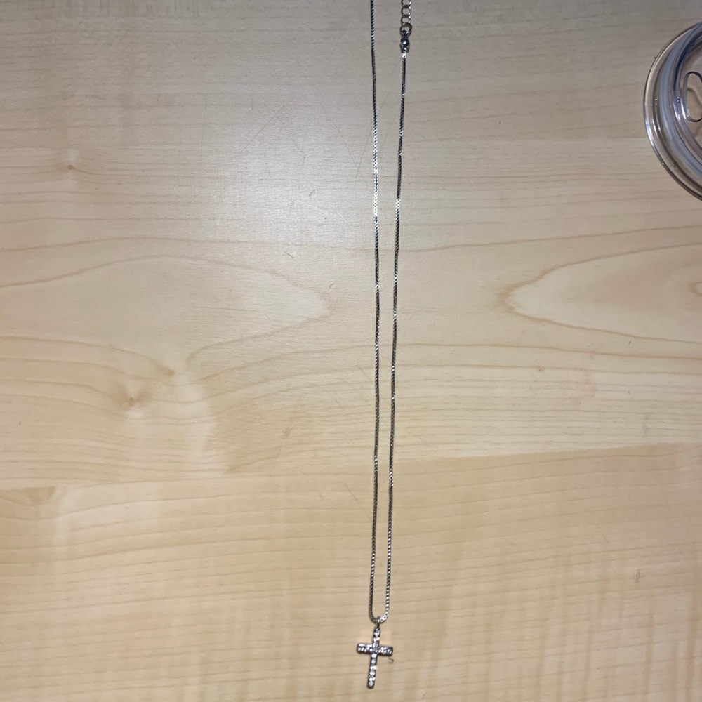 Sterling silver cross necklace